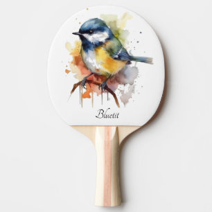 Cute Bluetit på Gren, anpassningsbar Pingisracket