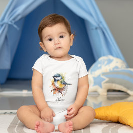 Cute Bluetit på Gren, anpassningsbar T Shirt