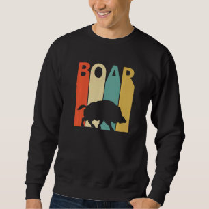 Cute Boar Animal Lång Ärmad Tröja