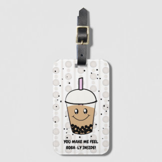 Cute Boba Bubble Tea Pun Luggage Tag Bagagebricka
