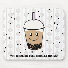 Cute Boba Bubble Tea Pun Mousepad Musmatta