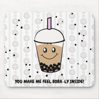 Cute Boba Bubble Tea Pun Mousepad Musmatta