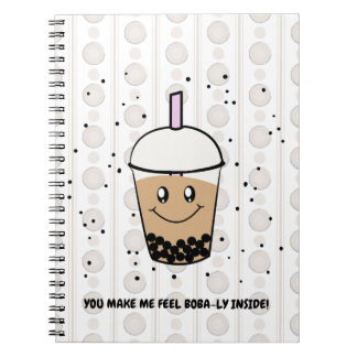 Cute Boba Bubble Tea Pun Spiral fotoportbok Anteckningsbok