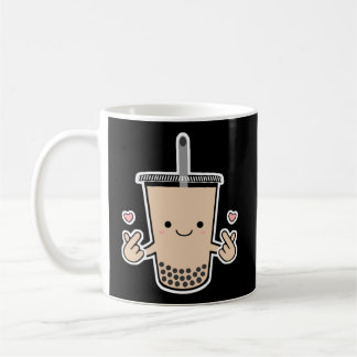 Cute Boba K-Pop Bubble Mjölk Tea koreanska Finger  Kaffemugg