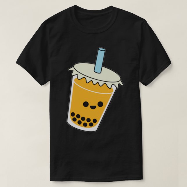 Cute Boba Kopp T Shirt (Design framsida)