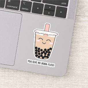 Cute Boba Mjölk Tea Pun Klistermärken