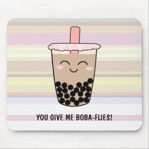 Cute Boba Mjölk Tea Pun Musmatta