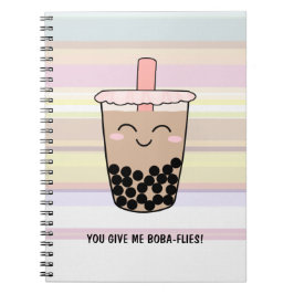 Cute Boba Mjölk Tea Pun Notebook Anteckningsbok