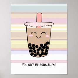 Cute Boba Mjölk Tea Pun Poster