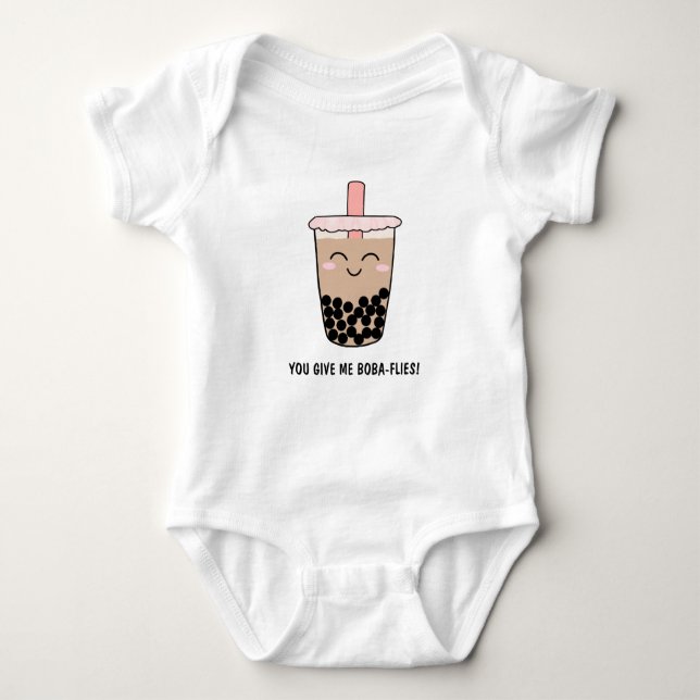 Cute Boba Mjölk Tea Pun T Shirt (Framsida)