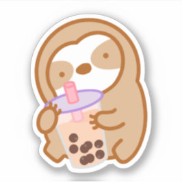 Cute Boba Sloth Sticker Klistermärken