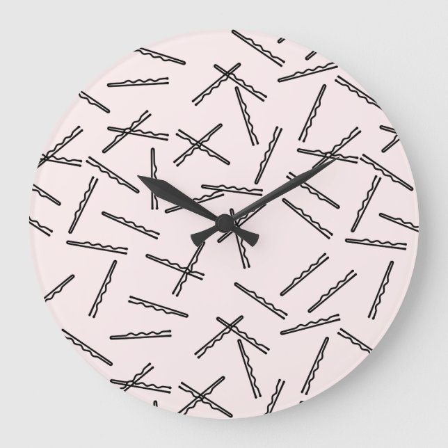 Cute Bobby Stift Wall Clock Stor Klocka (Framsida)