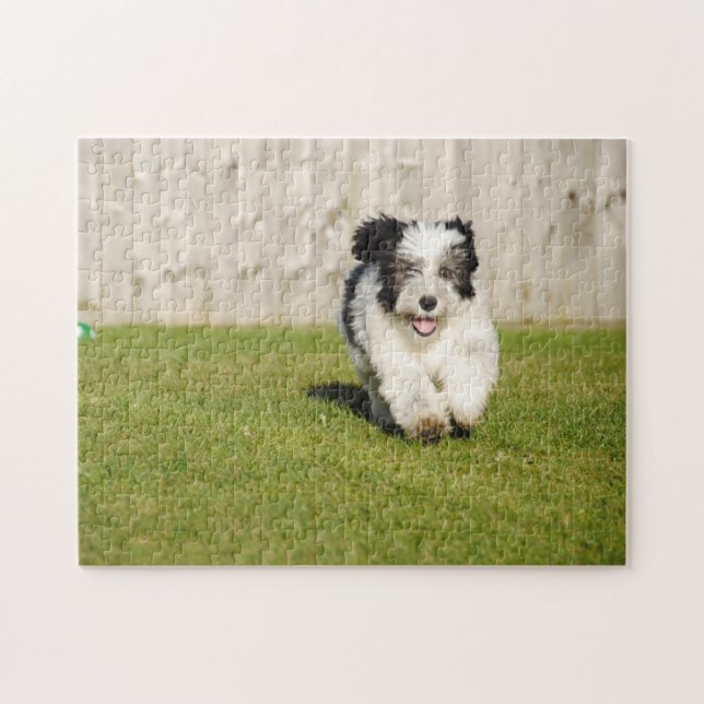 Cute Bobtail Sheepdog Pussel (Horisontell)
