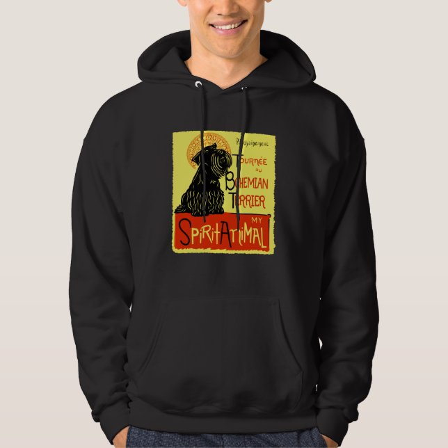 Cute Bohemian Terrier Dog Cesky Terrier Hoodie (Framsida)