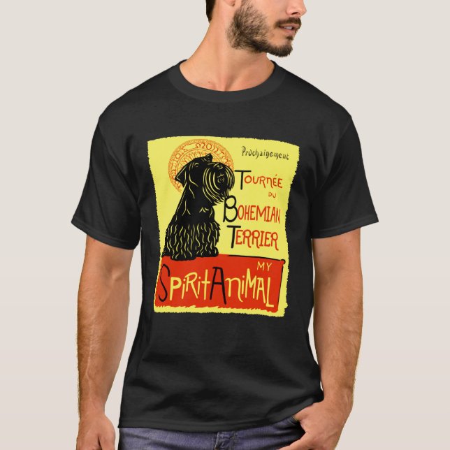 Cute Bohemian Terrier Dog Cesky Terrier T Shirt (Framsida)