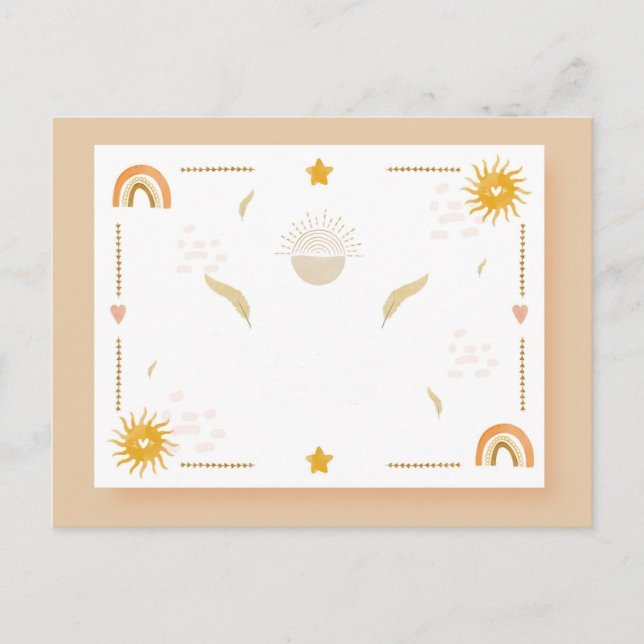 Cute Bohemian-vykort Helg Vykort (Framsida)