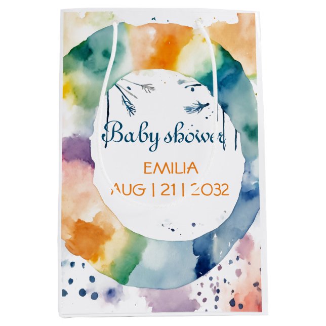 Cute BOHO Baby Shower Anpassningsbar (Framsidan)