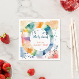 Cute BOHO Baby Shower Anpassningsbar Pappersservett