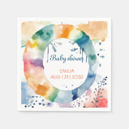 Cute BOHO Baby Shower Anpassningsbar Pappersservett