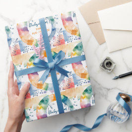 Cute BOHO Baby Shower Anpassningsbar Presentpapper