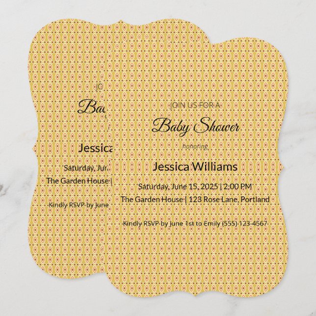 Cute Boho Baby Shower Gender Neutral, Anpassade (Fram/baksida)