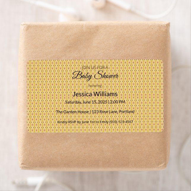 Cute Boho Baby Shower Gender Neutral, Anpassade Fraktsedel (Insitu)