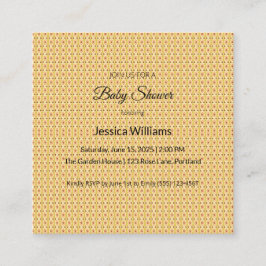 Cute Boho Baby Shower Gender Neutral, Anpassade Fyrkantigt Visitkort