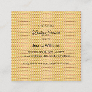 Cute Boho Baby Shower Gender Neutral, Anpassade Fyrkantigt Visitkort