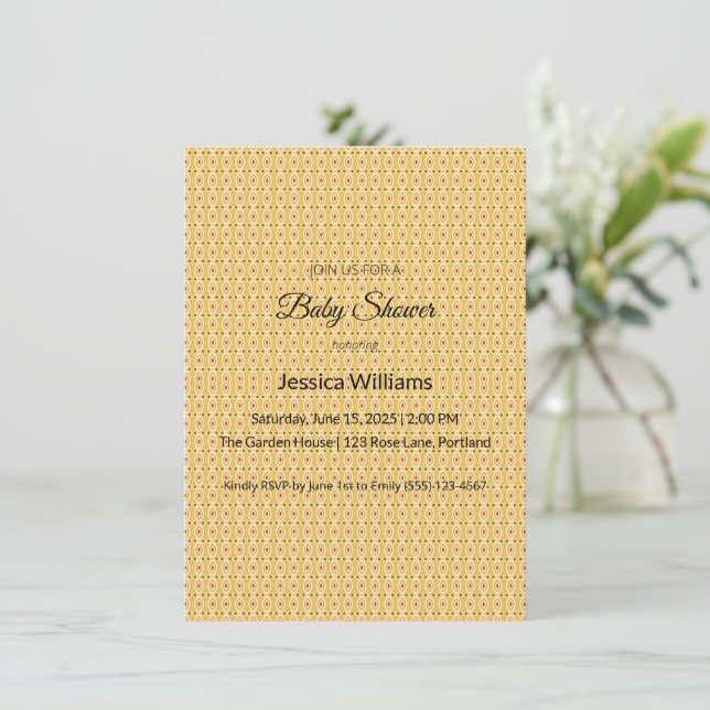 Cute Boho Baby Shower Gender Neutral, Anpassade Inbjudningar (Stående Fram)