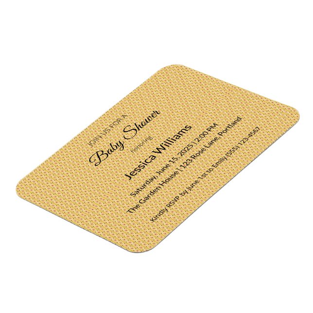 Cute Boho Baby Shower Gender Neutral, Anpassade Magnet (Vänstra Sidan)