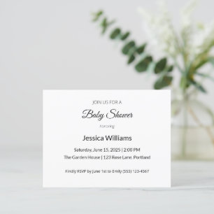 Cute Boho Baby Shower Gender Neutral, Anpassade Meddelande Vykort
