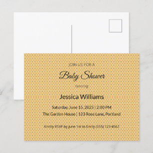 Cute Boho Baby Shower Gender Neutral, Anpassade Meddelande Vykort