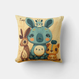 Cute boho blommigt kanin kudde