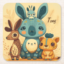 Cute boho blommigt kanin