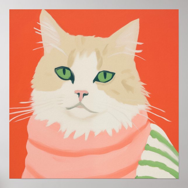Cute Boho Cat Poster (Framsidan)