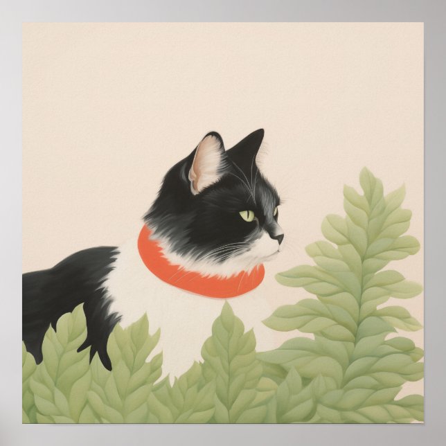 Cute Boho Cat Poster (Framsidan)