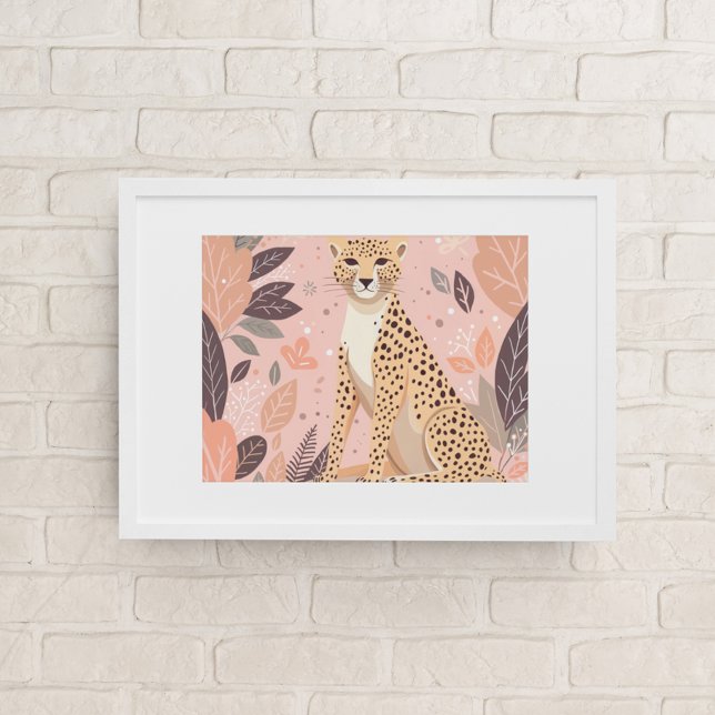Cute Boho Cheetah Animal Safari Baby Room Wall Art Poster (Skapare uppladdad)
