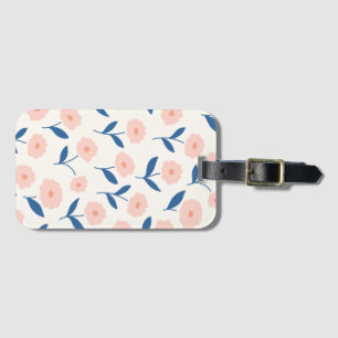 Cute Boho Chic Rosa Flowers Mönster Bagagebricka