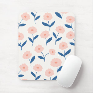 Cute Boho Chic Rosa Flowers Mönster Musmatta