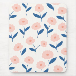 Cute Boho Chic Rosa Flowers Mönster Musmatta