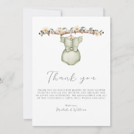 Cute Boho Clothes Baby Shower Tack för ditt kort