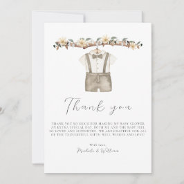 Cute Boho Clothes Baby Shower Tack för ditt kort