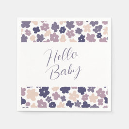 Cute Boho Daisy Baby Shower Pappersservett