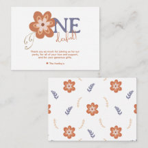 Cute Boho Daisy Tackkort Card