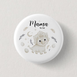 Cute Boho Dinosaur Mama to Be Custom Button Knapp