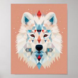 Cute Boho Geometric Hund Poster
