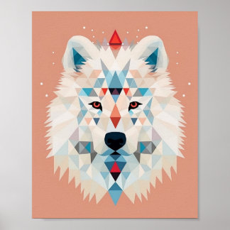 Cute Boho Geometric Hund Poster