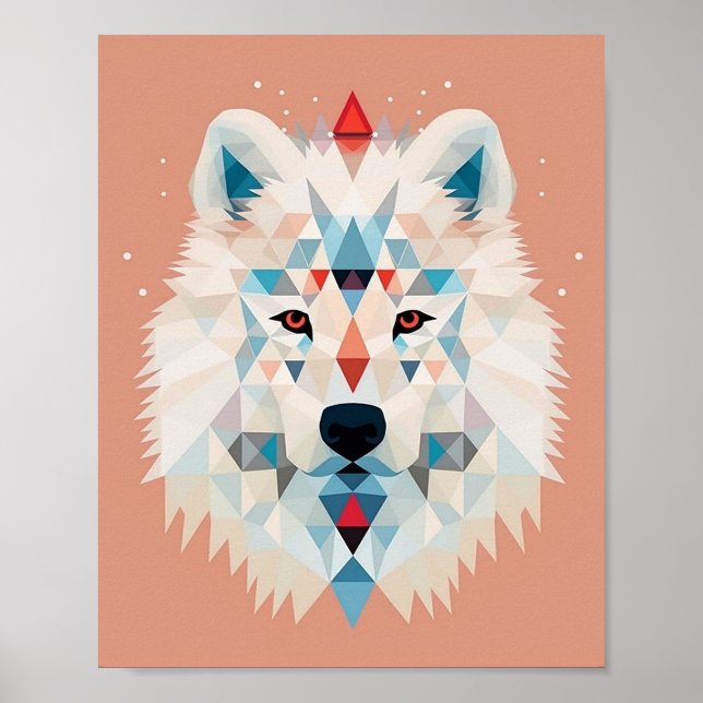 Cute Boho Geometric Hund Poster (Framsidan)