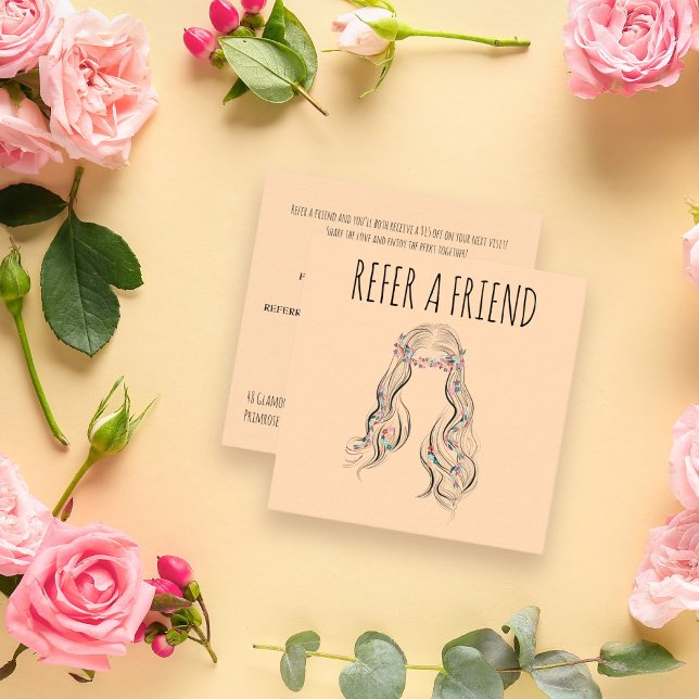 Cute Boho Hairstyle Bröllop Hair Stylist Blommigt Tidsbeställning Kort (Skapare uppladdad)