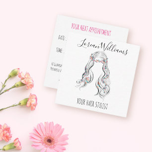 Cute Boho Hairstyle Bröllop Hair Stylist Blommigt Tidsbeställning Kort